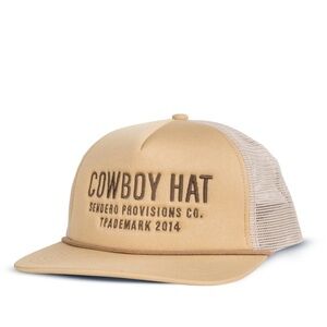 Sendero Provisions Tan “cowboy hat” trucker hat